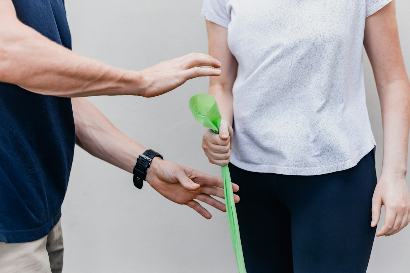 Exercice avec élastique
